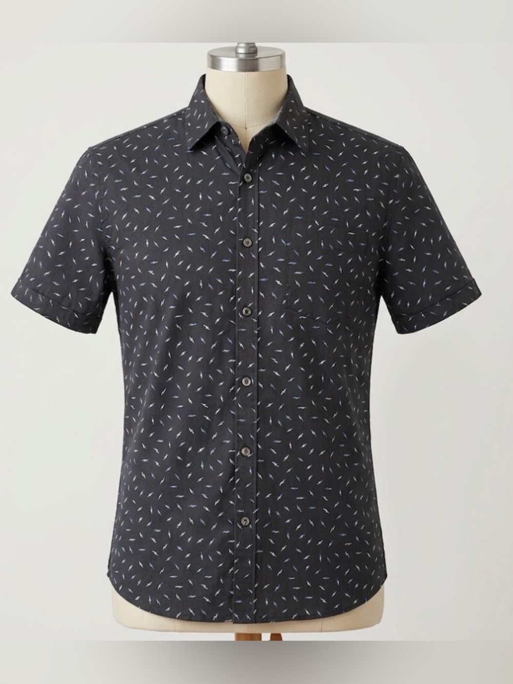 Button Down Lightning Bolt Slim Fit XL Modern Casual Quirky Festival Unique